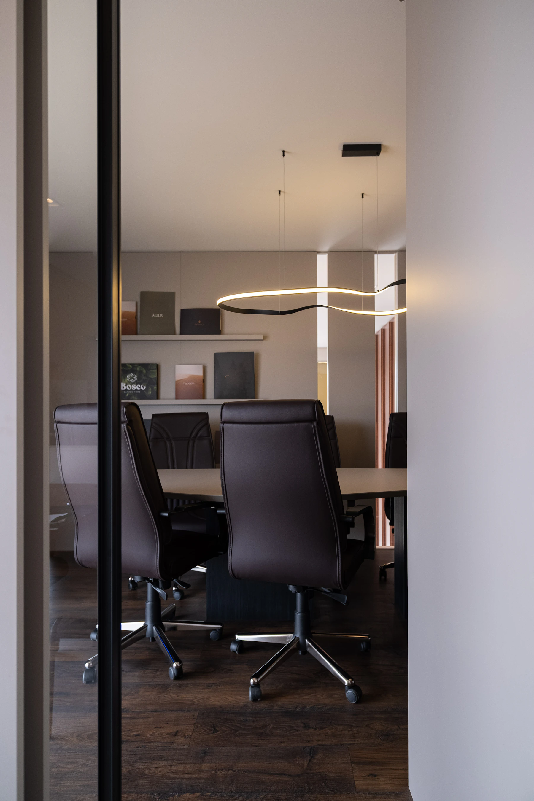 A refined contemporary executive boardroom